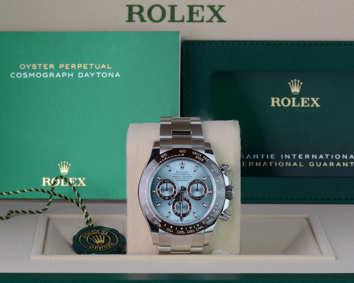 Rolex Daytona Platinum Ice Blue Dial on Oyster 40mm