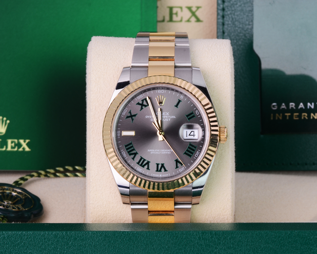 Datejust 41 wimbledon two tone hot sale